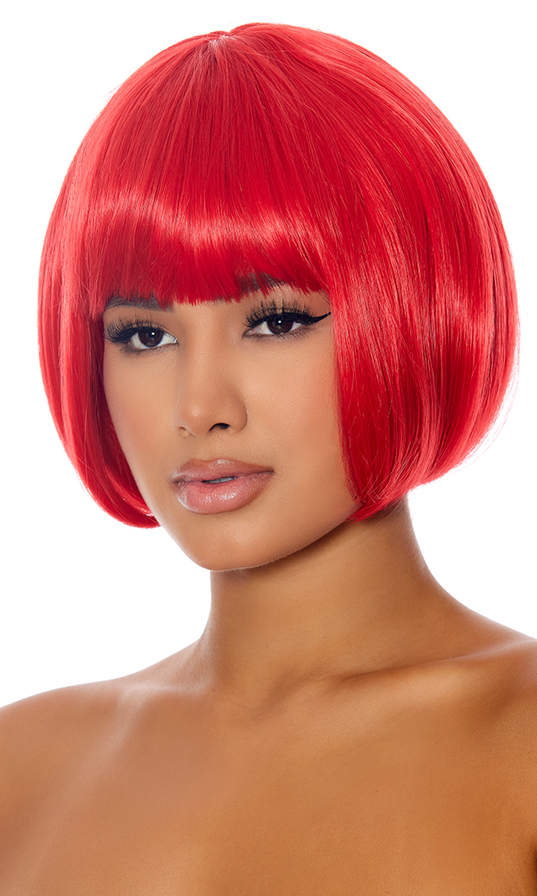 Bob Wig with Bangs - Red
