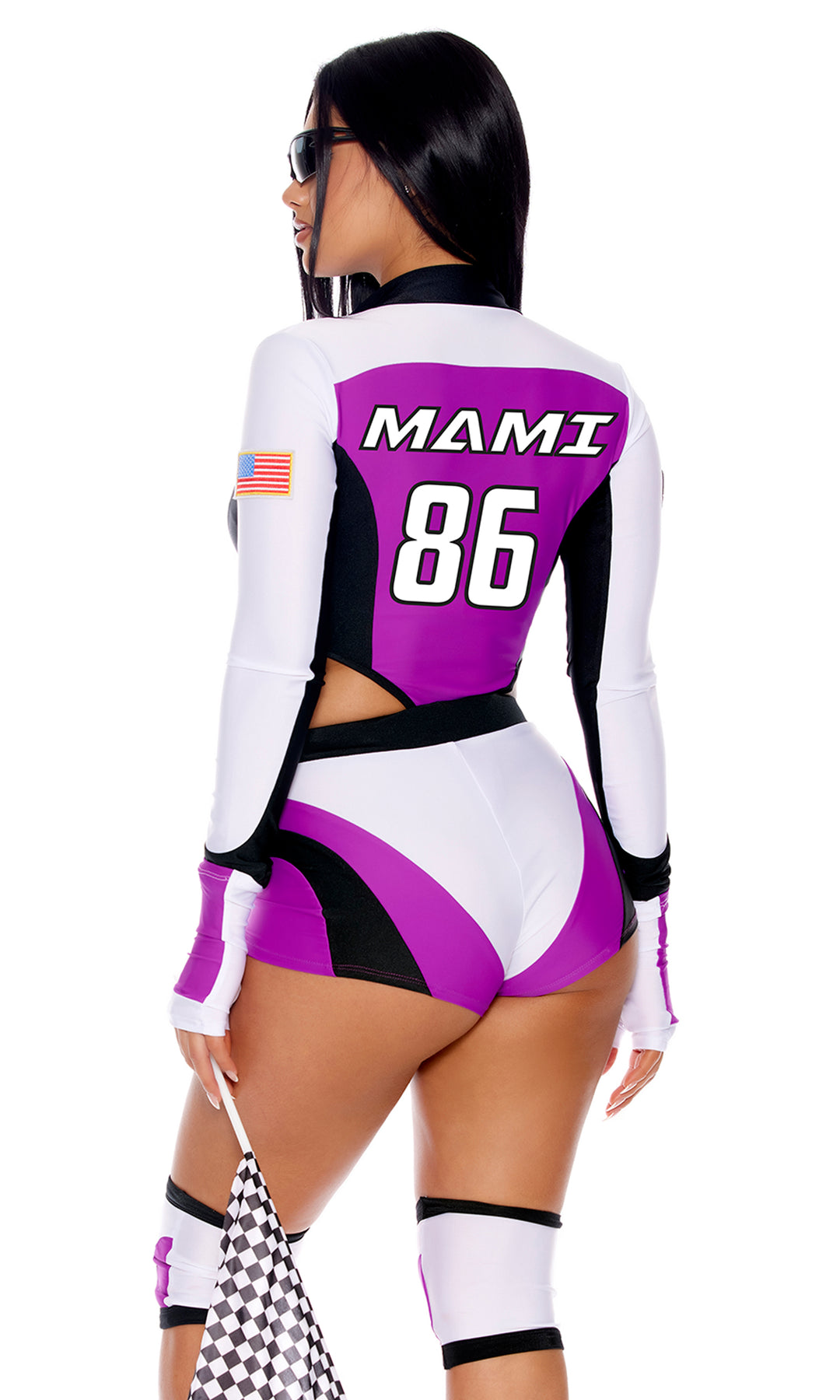Ready To Race 5-Piece Women's Sexy Motocross Racer Costume Ready To Race 5-Piece Women's Sexy Motocross Racer Costume